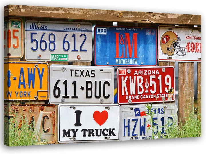 Leinwandbild XXL USA Wandbild Kunst für Schlafzimmer mehrfarbig 120x80 cm Leinwandbild 120x80 cm meh