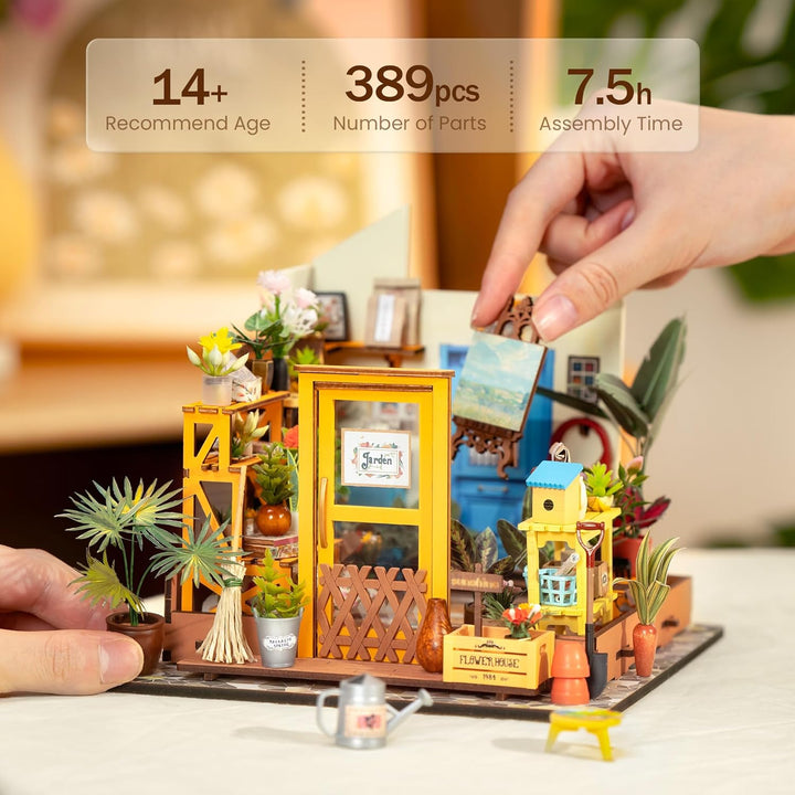 Rolife DIY Miniature House Miniatur Haus Bausatz Selber Bauen mit LED Licht Deko 3D Holzpuzzle Model