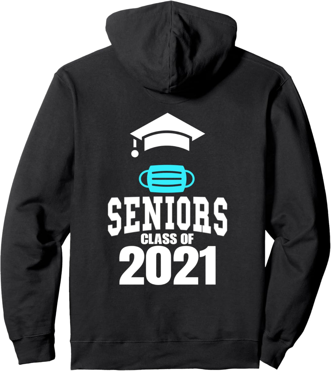 Seniors Class of 2021 Face Mask Quarantine Pullover Hoodie