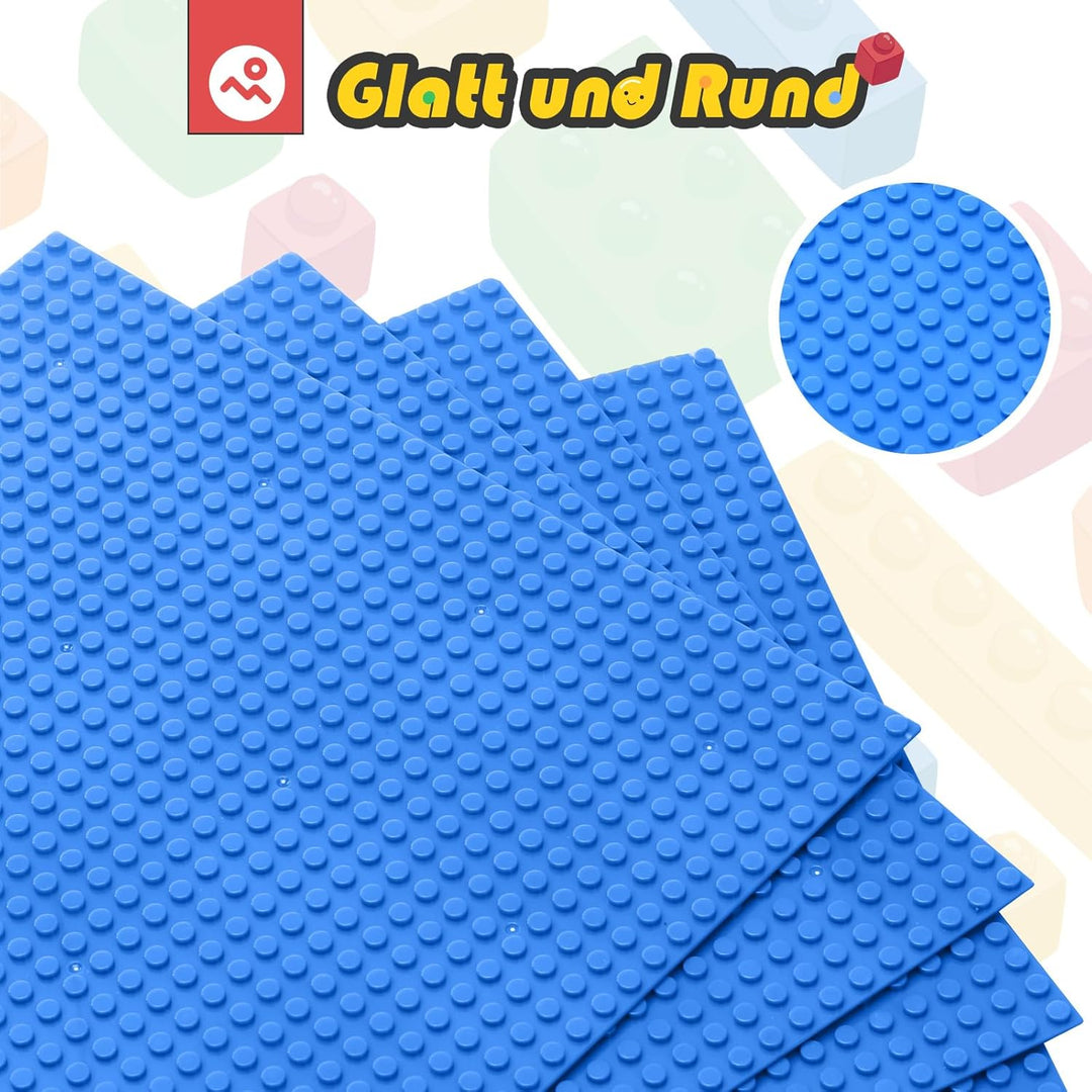 HUIZDQ 8 Stück Klassische Grundplatten für Bauklötze, 100% kompatibel mit Allen grossen Marken, mit
