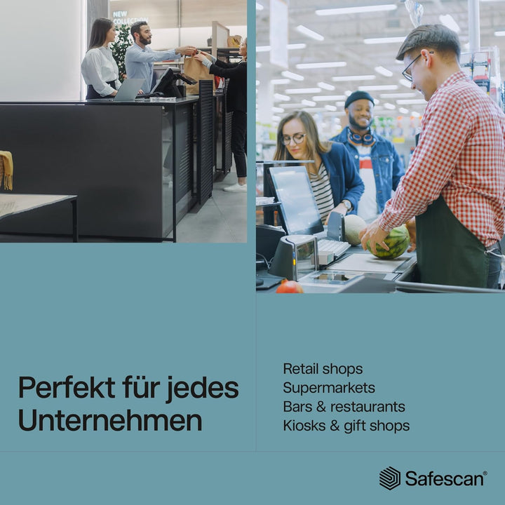 Safescan 2465-S - Banknotenzähler für gemischte Geldscheine, mit 7-facher Falschgeldprüfung & TP-230