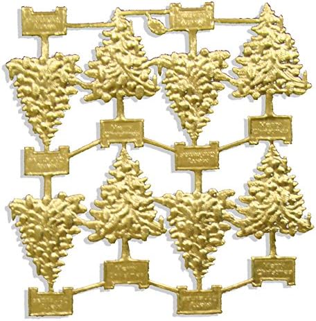 Kunze Weihnachten Mix Sortiment, 88 Stück, Gold, aus geprägtem Papier Sortiment Gold, Sortiment Gold