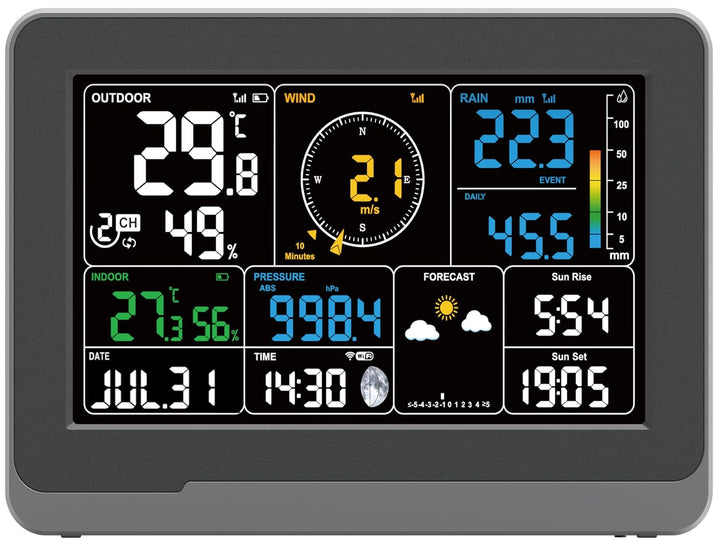 Wetterstation (WH5000 Wetterstation) WH5000 7-In-1 WiFi Funk-Wetterstation, WH5000 7-In-1 WiFi Funk-
