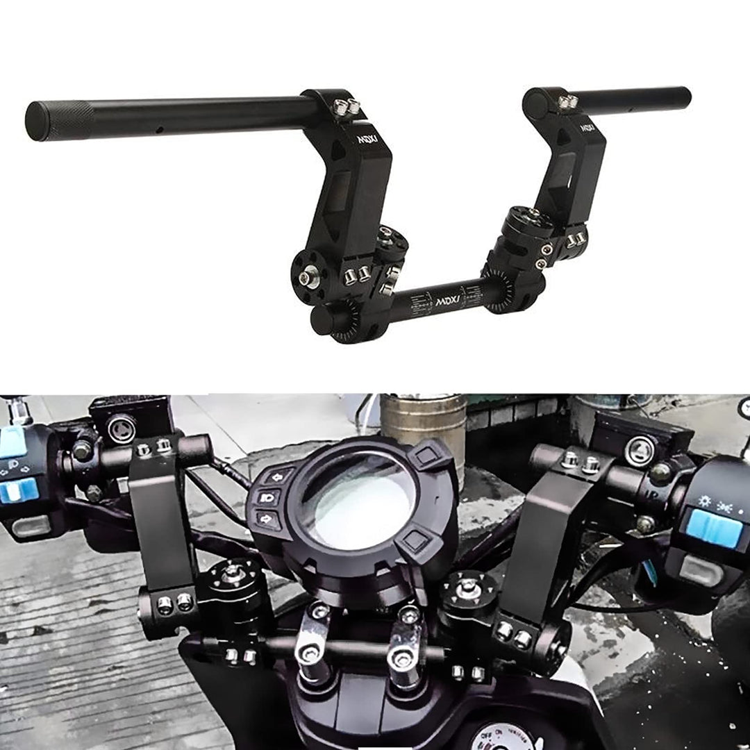 OXMART 22 mm verstellbarer Motorrad-Lenker, abnehmbare, schwarze Lenkbügel, Lenksystem für 125 cc Sc