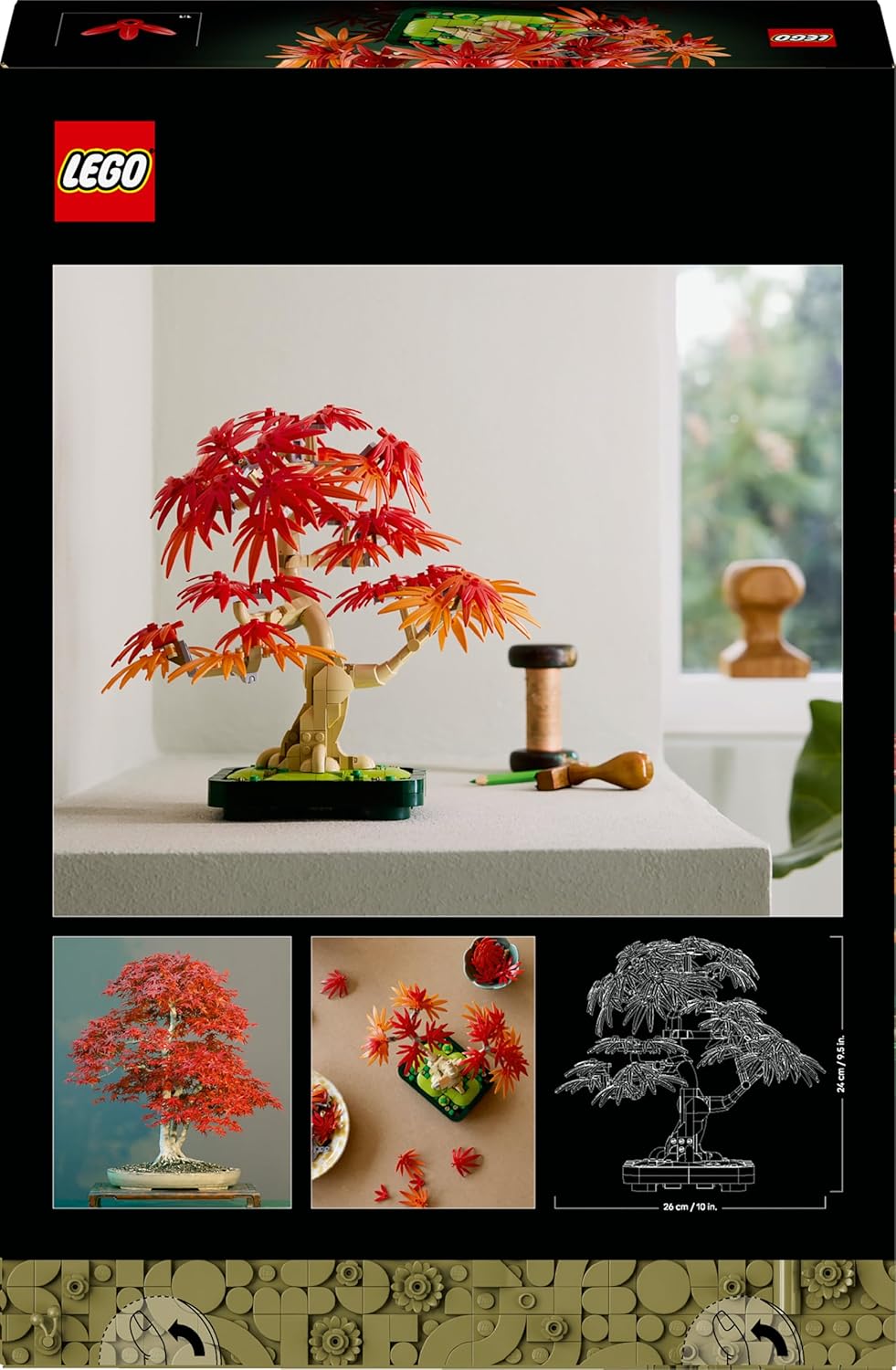 LEGO Botanicals Japanischer Roter Ahorn - Bonsai-Baum - Kunstpflanzen Set mit roten und orangefarben