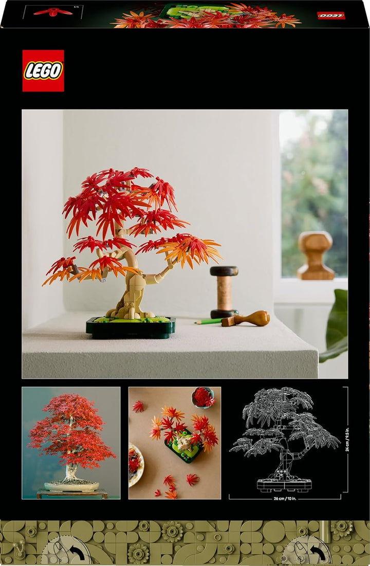 LEGO Botanicals Japanischer Roter Ahorn - Bonsai-Baum - Kunstpflanzen Set mit roten und orangefarben