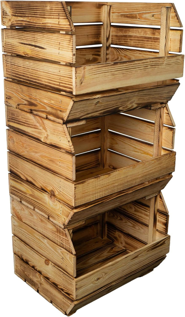 Kistenkolli Altes Land Kartoffelsteige 40x33x30 cm Gemüsekiste Obsthorde Gemüsekorb Kartoffelkiste z