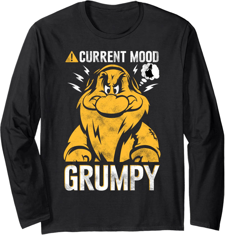 Disney Snow White Grumpy Dwarf Current Mood Langarmshirt