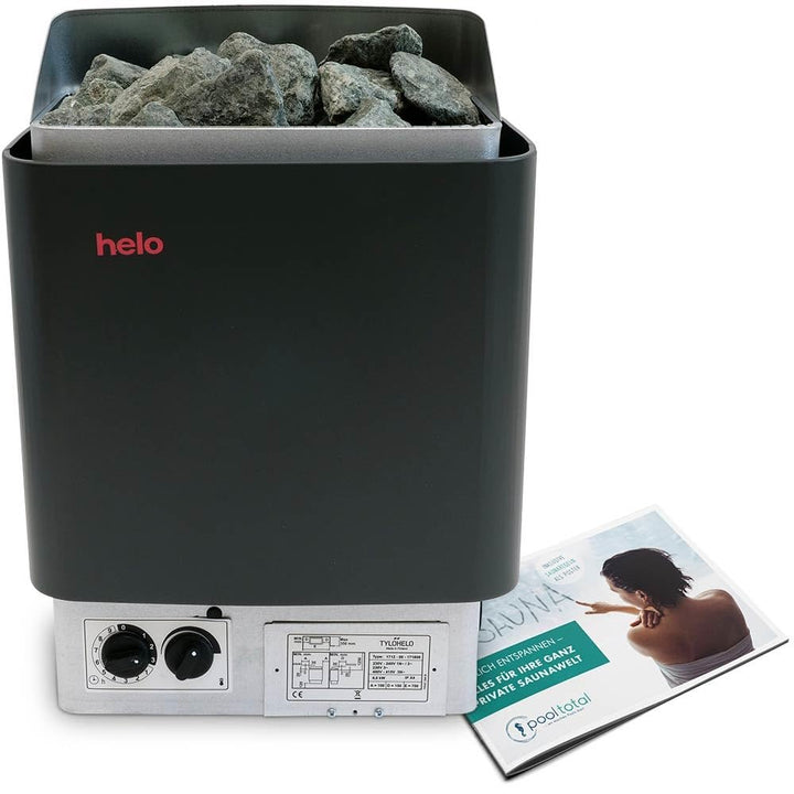 POOL Total Helo Saunaofen Cup STJ 6,0 kW inkl. Steuerung & original Tylö Saunasteine - Elektro-Sauna