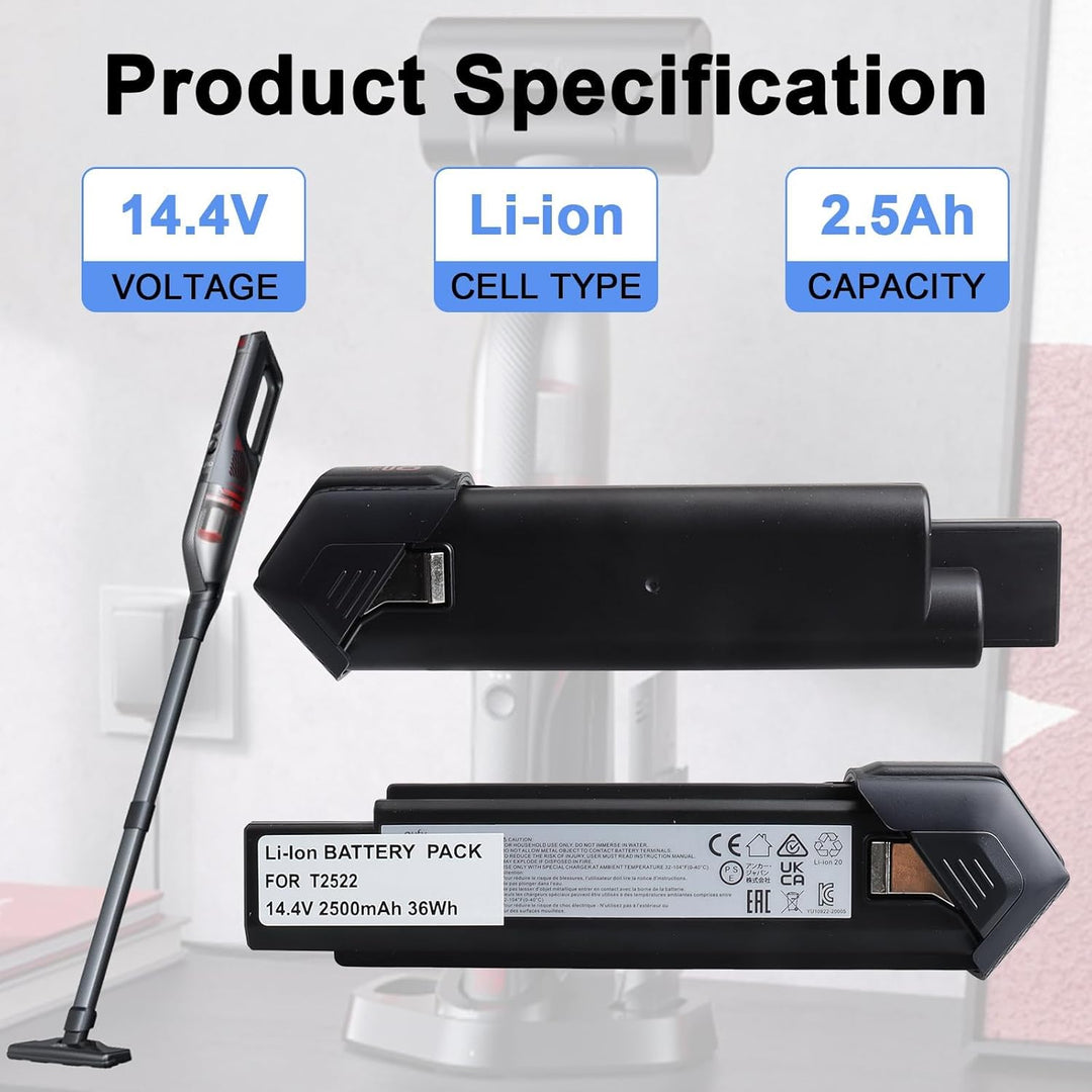 14,4 V 2250 mAh Lithium-Ionen-Ersatzakku, kompatibel mit dem Eufy Homevac H30 Staubsauger, ersetzt d