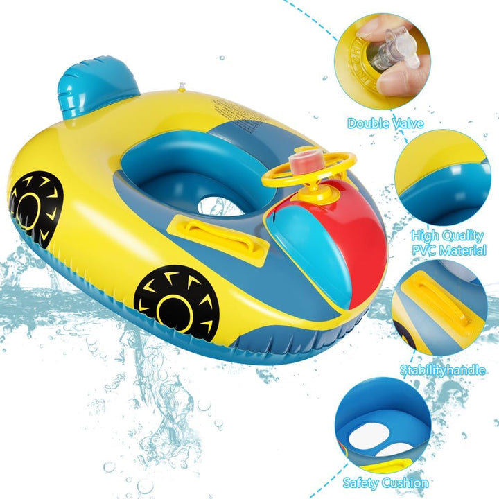 Vicloon Baby Schwimmring,Baby Float Kleinkinder Schwimmsitz,Baby Pool Schwimmring Automobil Stil mit