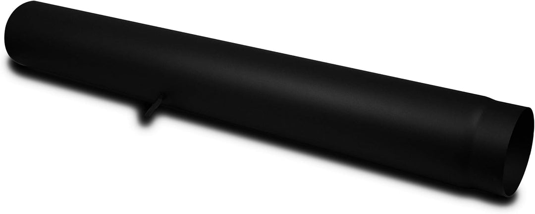 LANZZAS Ofenrohr 1000 mm mit Drosselklappe, im Durchmesser, DN, Ø 150 mm, Farbe: schwarz-metallic -