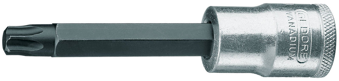 GEDORE Schraubendrehereinsatz 1/2 Zoll lang Innen-TORX T25, 1 Stück, ITX 19 L T25-100, T25