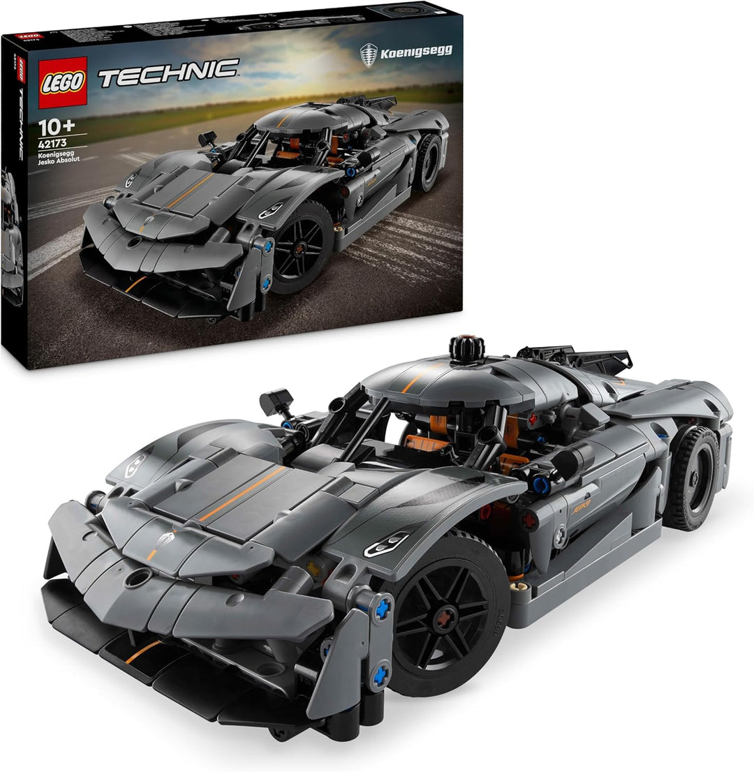LEGO Technic Koenigsegg Jesko Absolut Supersportwagen in Grau, Bauspielzeug für Jungen und Mädchen,