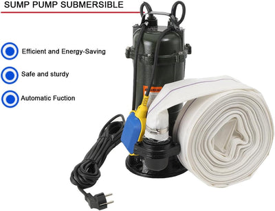 Lfhelper Tauchpumpe 1100W Schmutzwasserpumpe 2 Röhtenbach 2850r/min Fördermenge Wasserpumpe Fäkalien