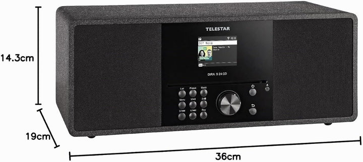 Telestar DIRA S 24 CD - DAB+ Digitalradio mit CD-Player (Stereo Radio, UKW/DAB/DAB+, CD Player, Blue