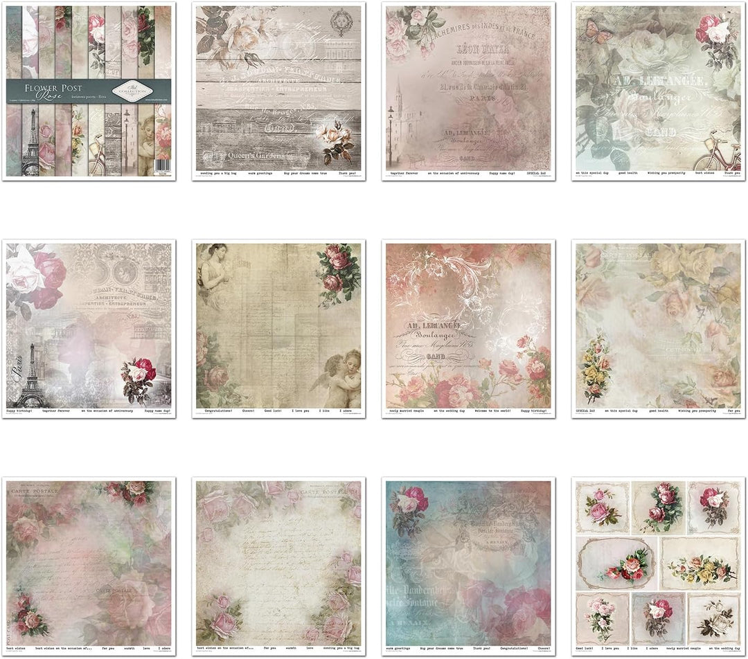 ITD Collection- Scrapbooking package 12x12 inches, scrapbooking paper, decorative paper, decoupage,