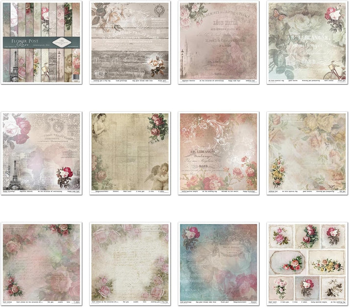 ITD Collection- Scrapbooking package 12x12 inches, scrapbooking paper, decorative paper, decoupage,