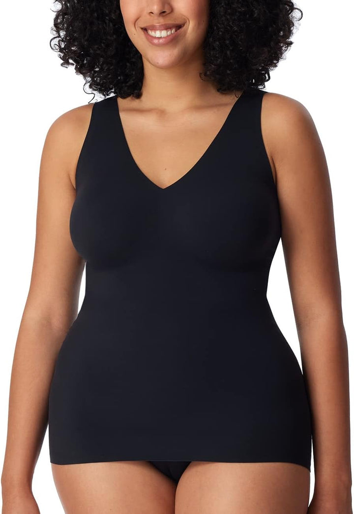 Schiesser Damen Trägertop mit Herausnehmbaren Pads-Invisible Soft Unterwäsche 38 Schwarz_170365, 38