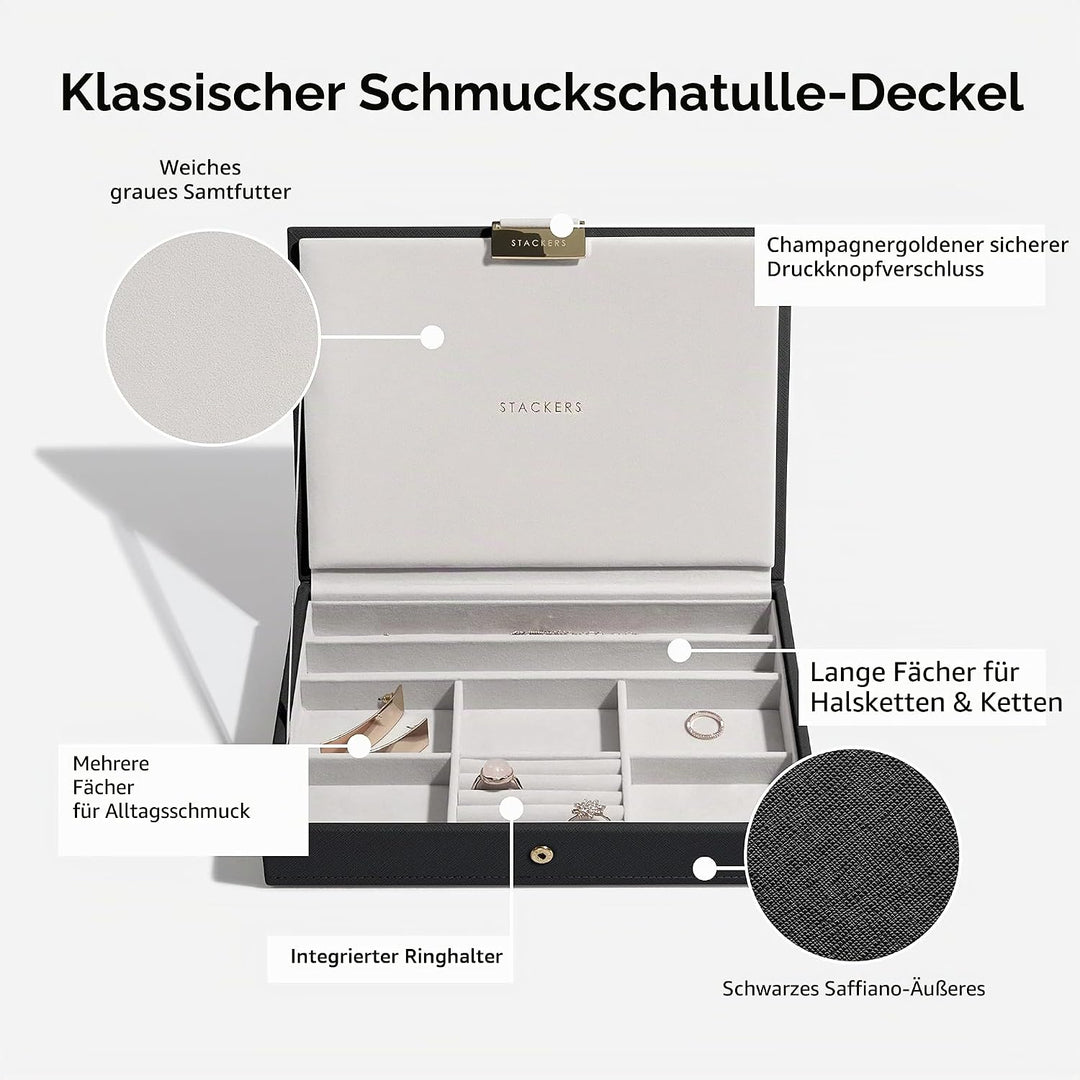 Stackers Schwarz Klassisch Schmuckschatulle - 4, Schwarz