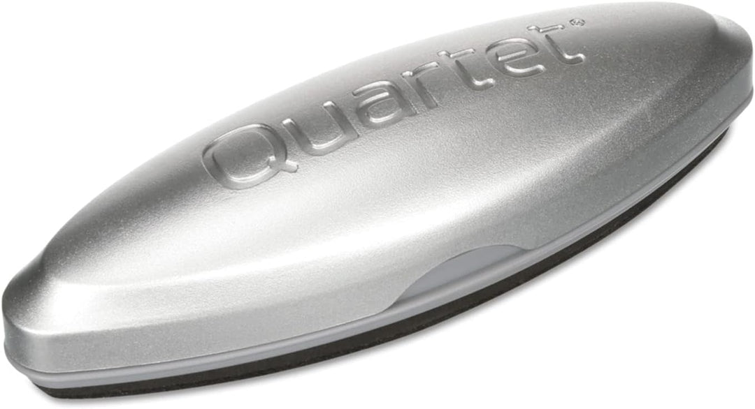 Quartet SFEB3 Weisswandtafelradierer aus Glas, magnetisch, 3-in-1, 16,5 x 3,5 cm, silberfarben Pack