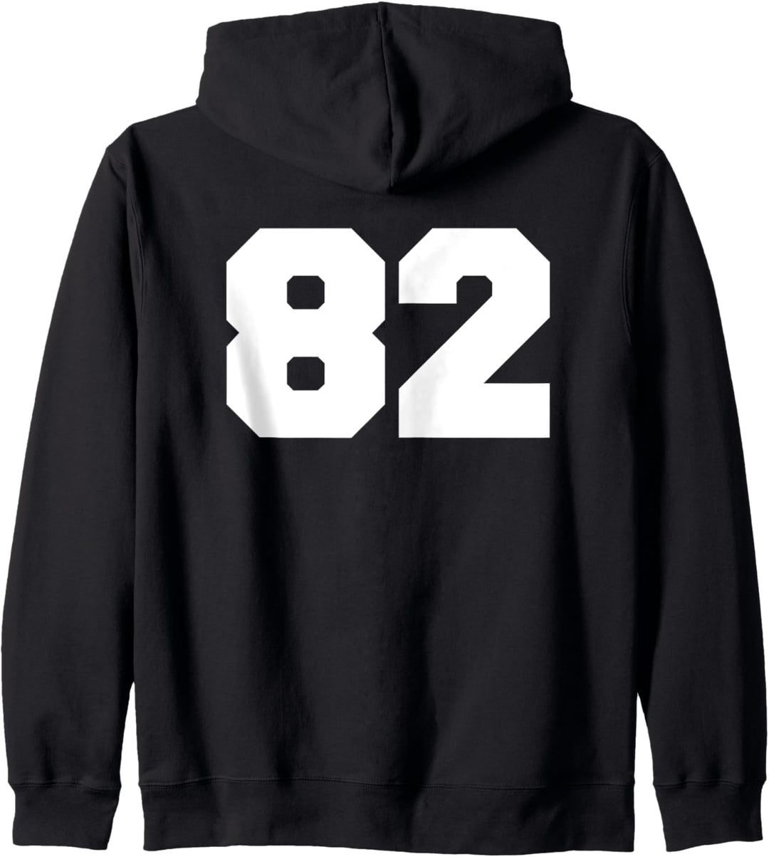 Number 82 Sports Jersey Player #82 Fan BACK PRINT Varsity Kapuzenjacke