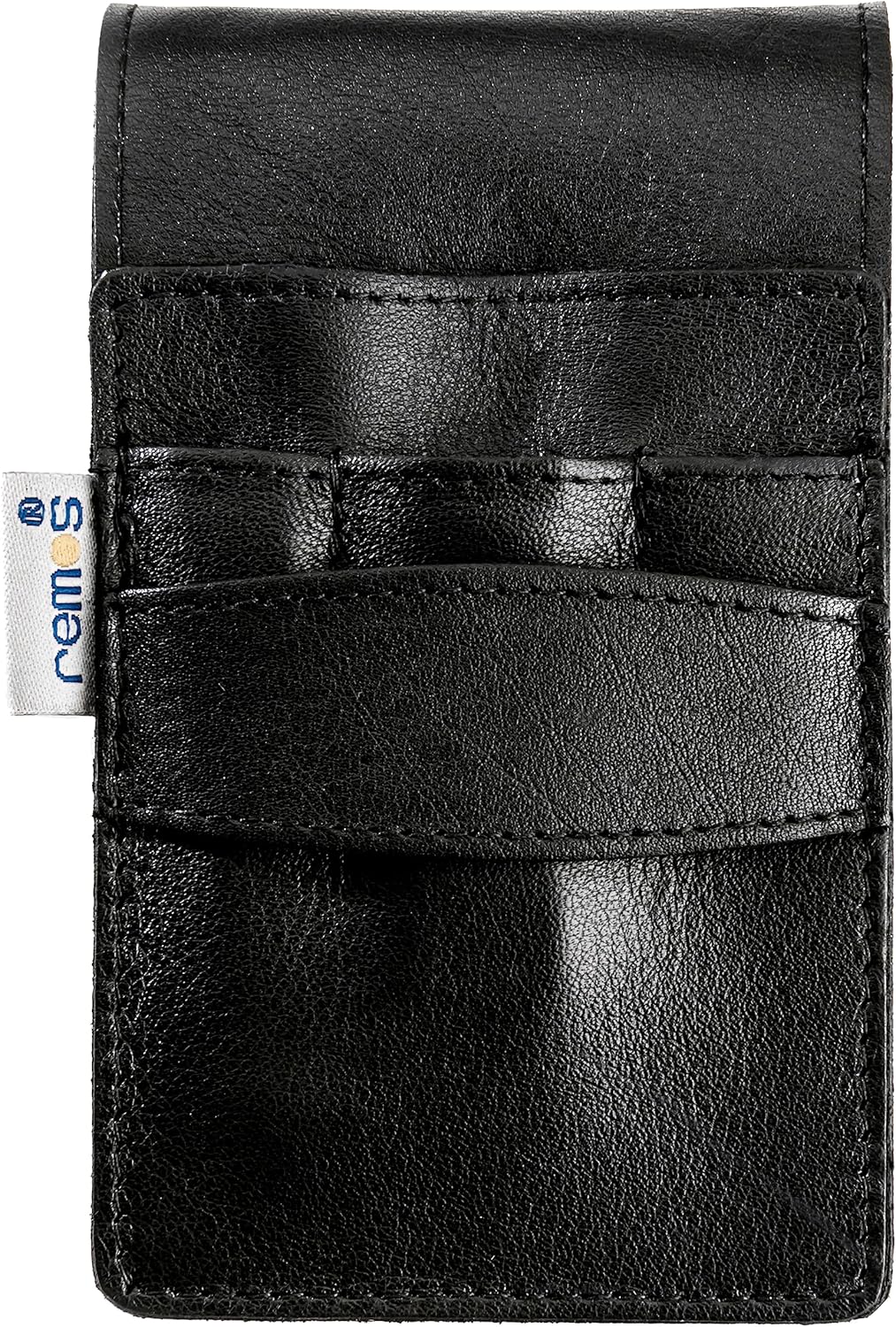 REMOS Nageletui leer aus echtem Leder zum Bestücken mit 4 Instrumenten - schwarz, Schwarz