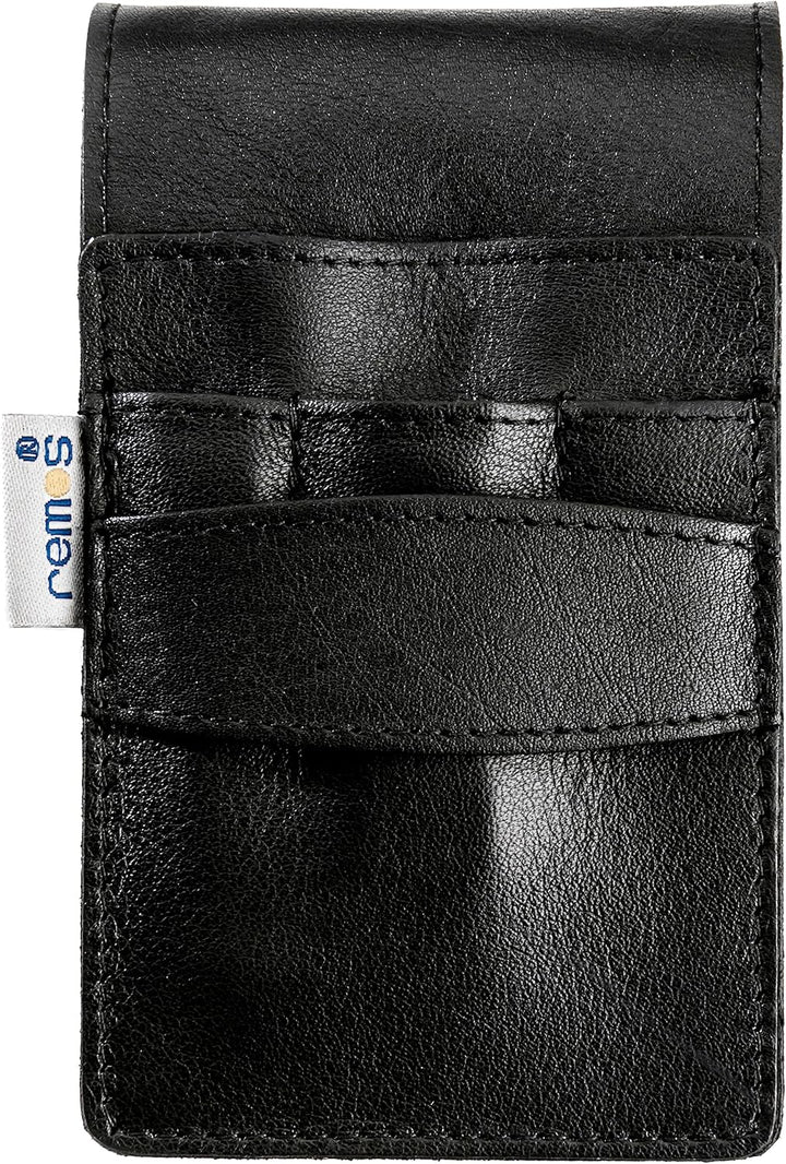 REMOS Nageletui leer aus echtem Leder zum Bestücken mit 4 Instrumenten - schwarz, Schwarz