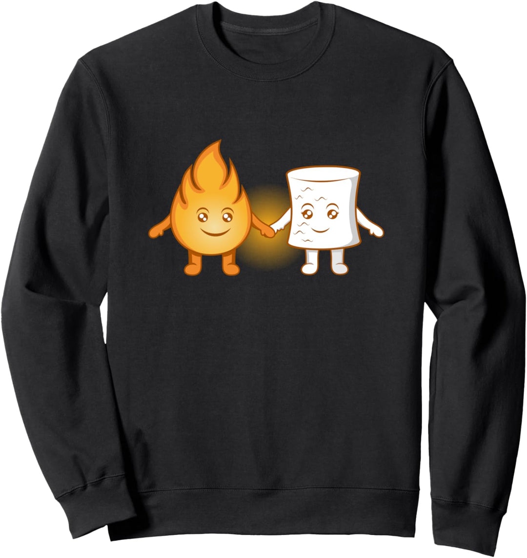Marshmallow-Camping Gemütliche Wildtier-Camper-Abenteuer Sweatshirt