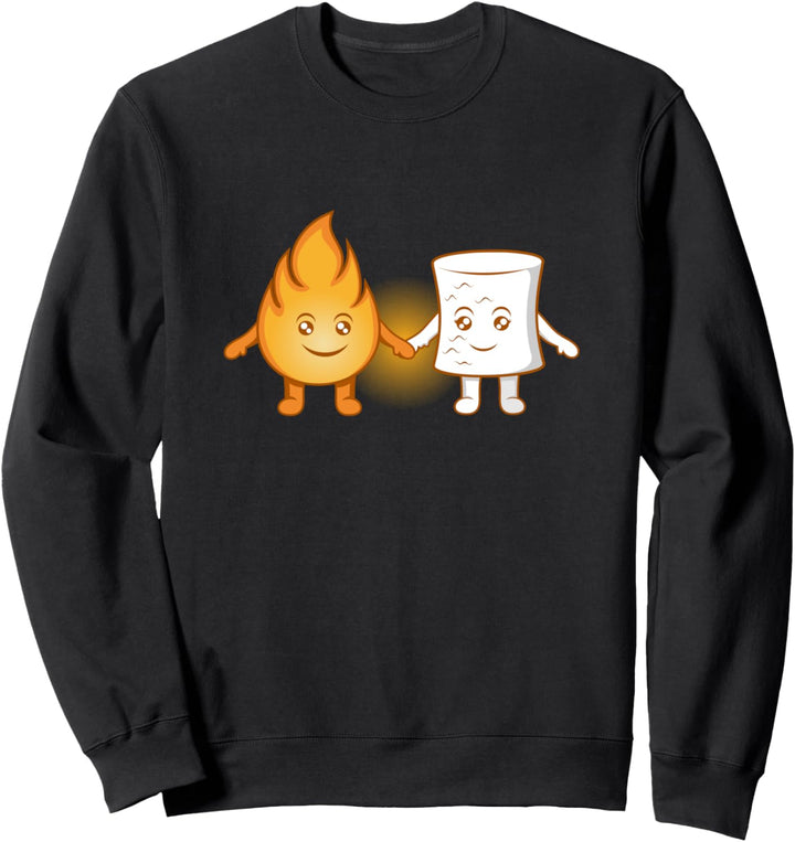Marshmallow-Camping Gemütliche Wildtier-Camper-Abenteuer Sweatshirt