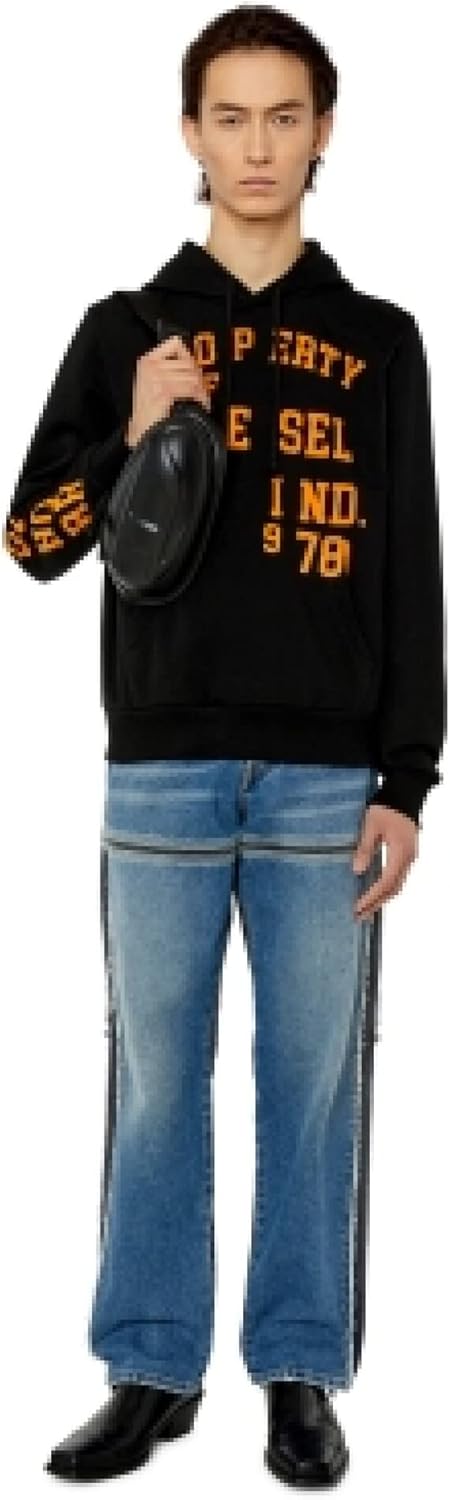 Diesel Herren Sweatshirt M Schwarz, M Schwarz