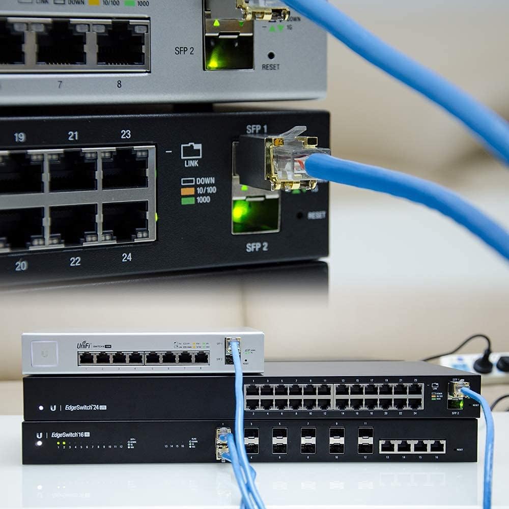 QSFPTEK 10GBASE-T SFP+ RJ45 Transceiver up to 80m, 10G SFP+ to RJ45 Copper Mini-GBIC Modul für Cisco