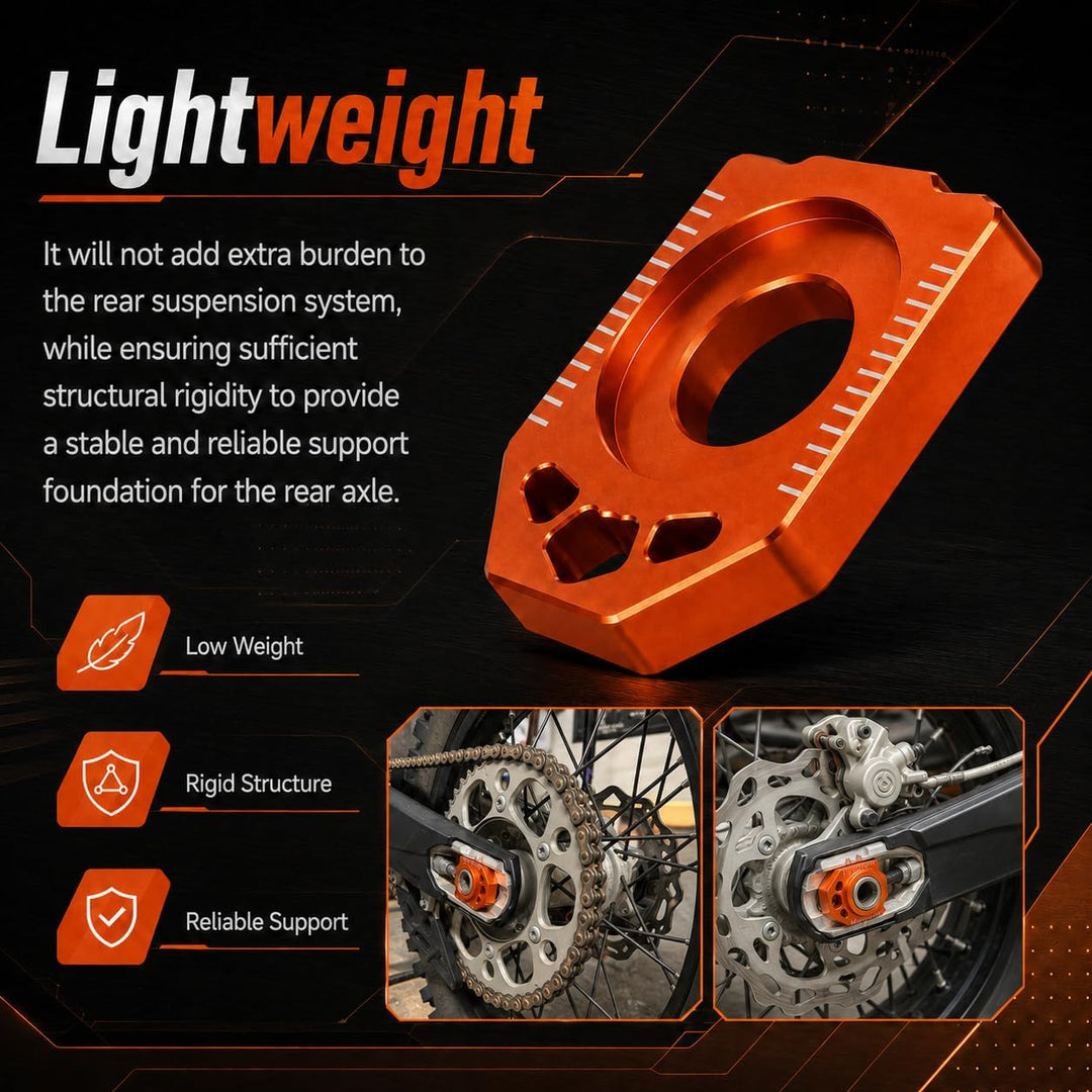 Motorrad-Hinterachsblock,Motorrad CNC Aluminium Hinterachsblock Kettenversteller für 85SX 125-450 SX