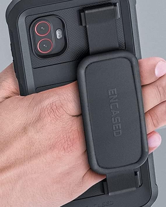 ENCASED Falcon Serie für Samsung Galaxy XCover 6 Pro Hülle mit Handschlaufe Ganzkörper-Schutzhülle (
