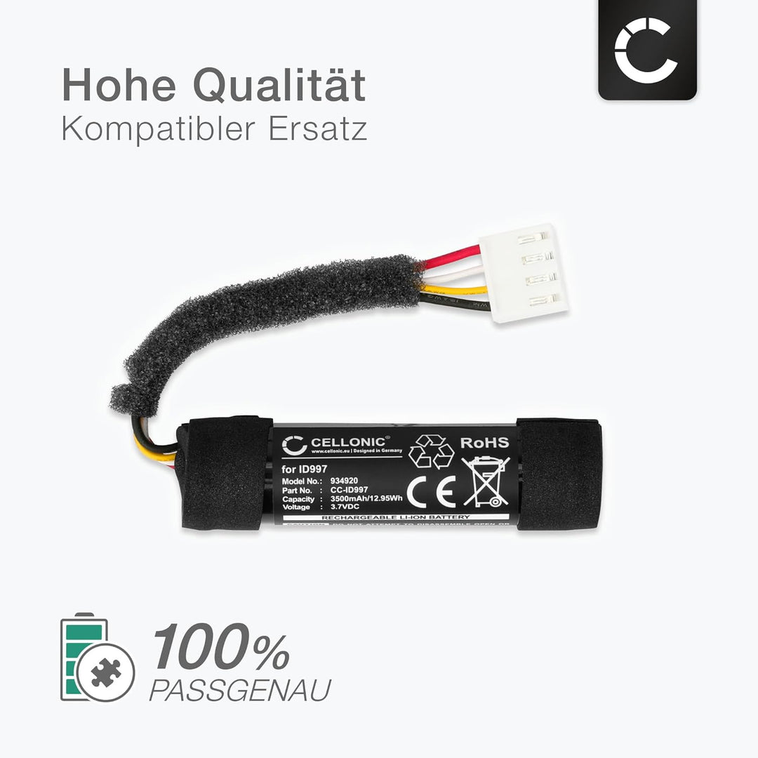 CELLONIC, Lautsprecherakku kompatibel mit Harman Kardon Onyx Studio 6, Onyx Studio 5 (3500mAh, 3.7V)