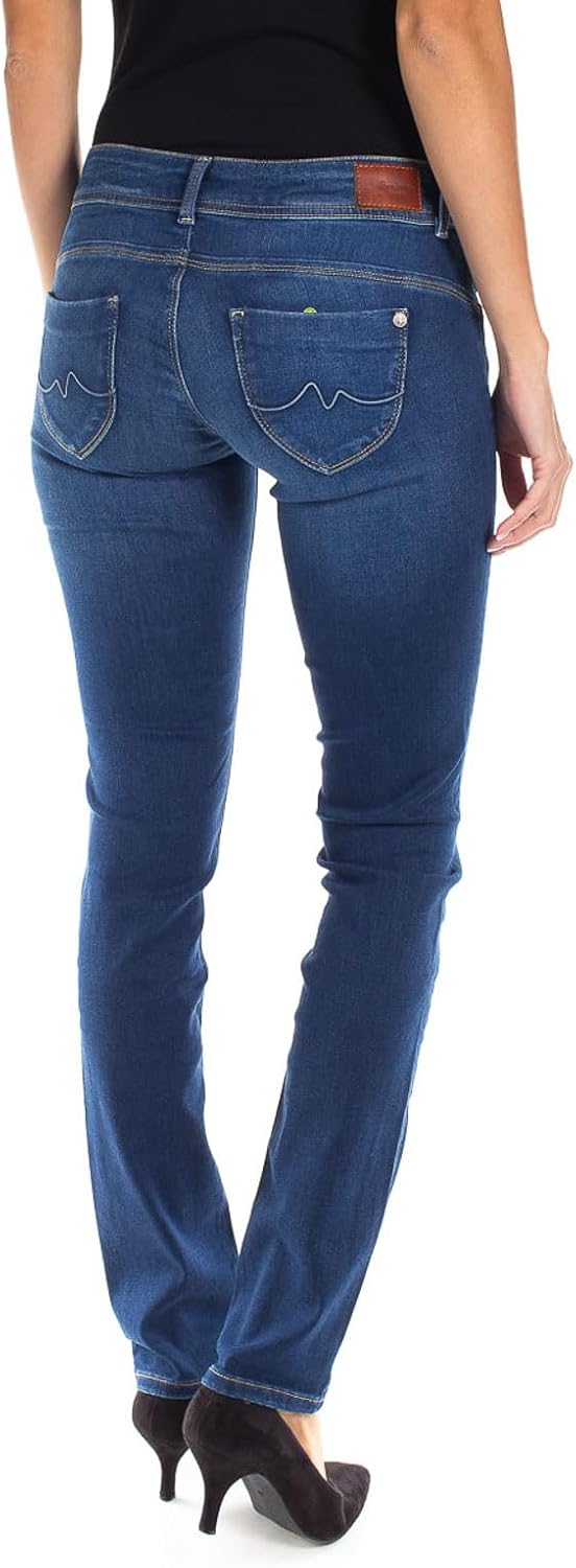 Pepe Jeans Damen New Brooke Jeans 27W / 32L Blue (Denim-cs6), 27W / 32L Blue (Denim-cs6)