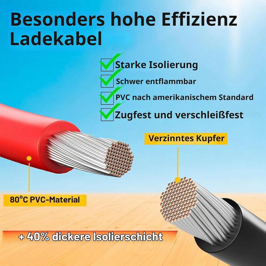 Solar auf XT60 Ladekabel 3,5m 12FT 12AWG Solarkabel 4mm2 Wasserdich Kompatibel mit Ecoflow Delta Pro