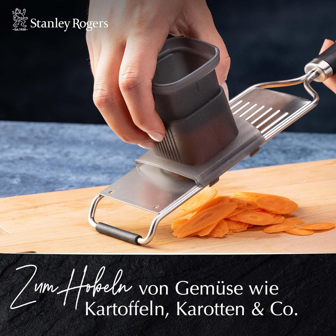 Stanley Rogers Premium Gemüsehobel – Breite Schneidfläche für optimales Hobeln von Gemüse & Mehr – H