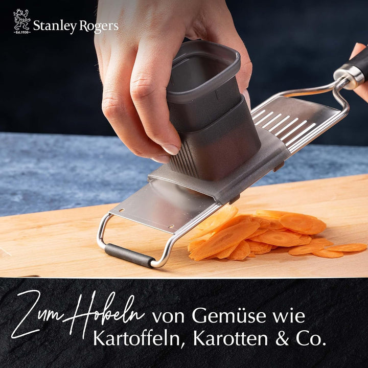 Stanley Rogers Premium Gemüsehobel – Breite Schneidfläche für optimales Hobeln von Gemüse & Mehr – H