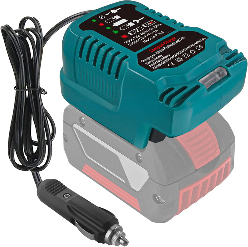 BTRUI Mini Auto ladegerät für Bosch Professional 18V System Battery, tragbares Schnellladegerät für