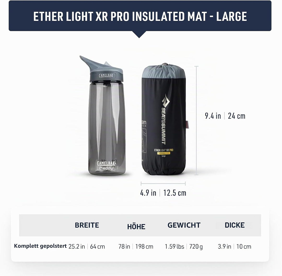 SEA to Summit – Ether Light XR Pro Thermo-Luftmatratze Large – ThermalCore Isolierung – Xpress Venti