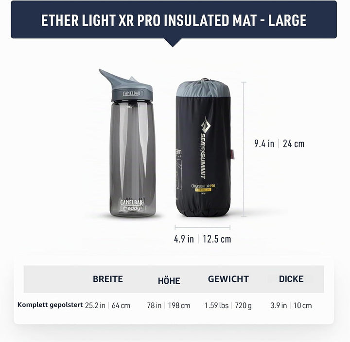 SEA to Summit – Ether Light XR Pro Thermo-Luftmatratze Large – ThermalCore Isolierung – Xpress Venti