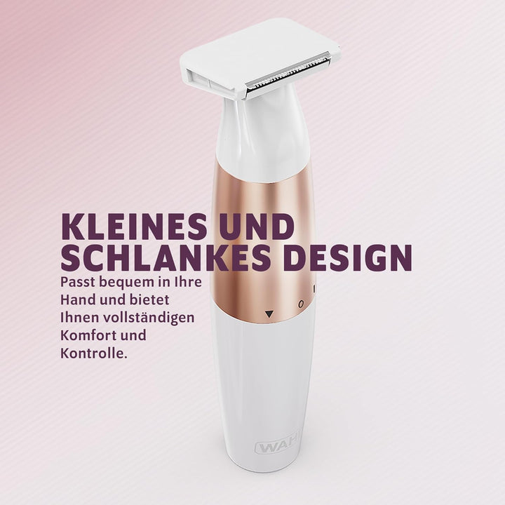 WAHL Trim & Shave, Damen-Trimmer, Damen-Rasierer, Haarentfernung, Bikinizone und Achselhöhlen, sanft