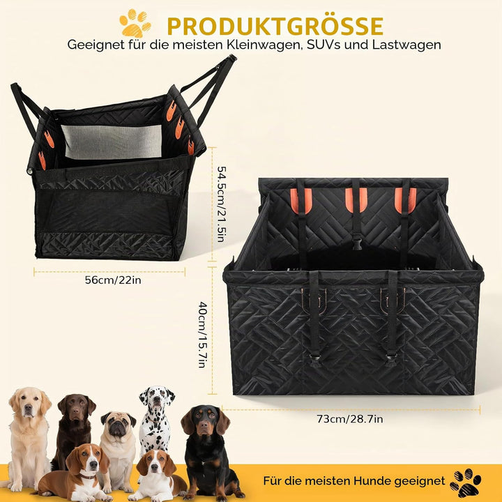Hunde Autositz Rückbank für Grosshunde,Sicherheitssitz mit Befestigungsgurt, Rutschfester &amp; Wasserdi
