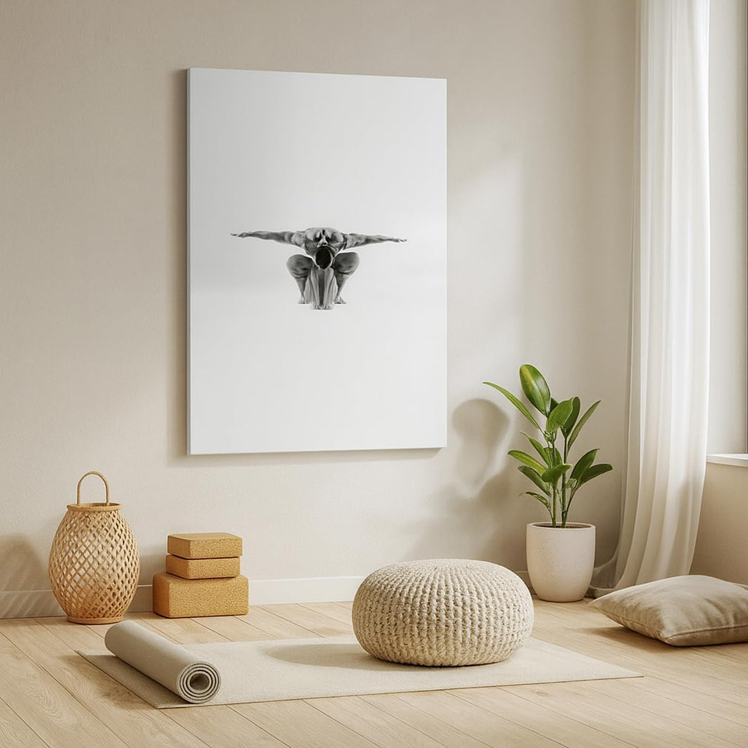 Bilder auf Leinwand Modell Körper Muskeln Tätowierung Leinwandbild mit Rahmen 45x80cm Wandbilder Dek