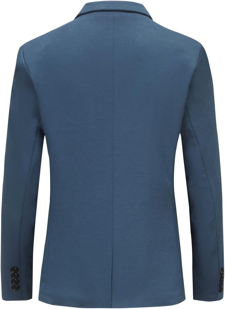 Allthemen Herren Sakko Baumwolle Stretch EIN Knopf Slim Fit Blazer Sportlich Freizeit Anzugjacke Lei
