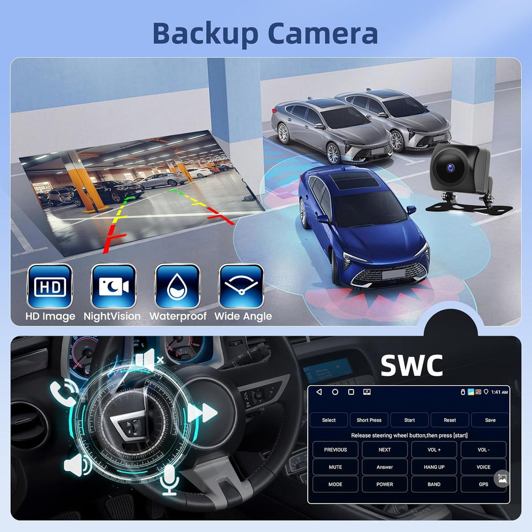 Hikity [4+64GB] Android 15 Autoradio für FIAT Panda 2013-2020 Radio CarPlay Android Auto Wireless Bi