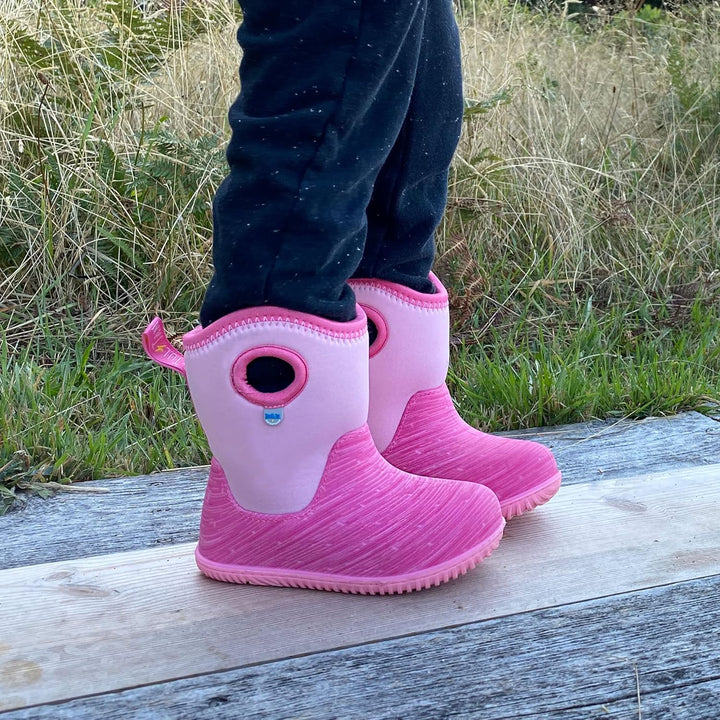 Jan &amp; Jul Jungen wasserdichte isolierte Winterstiefel für Schnee 22.5 EU Rosa Birke, 22.5 EU Rosa Bi