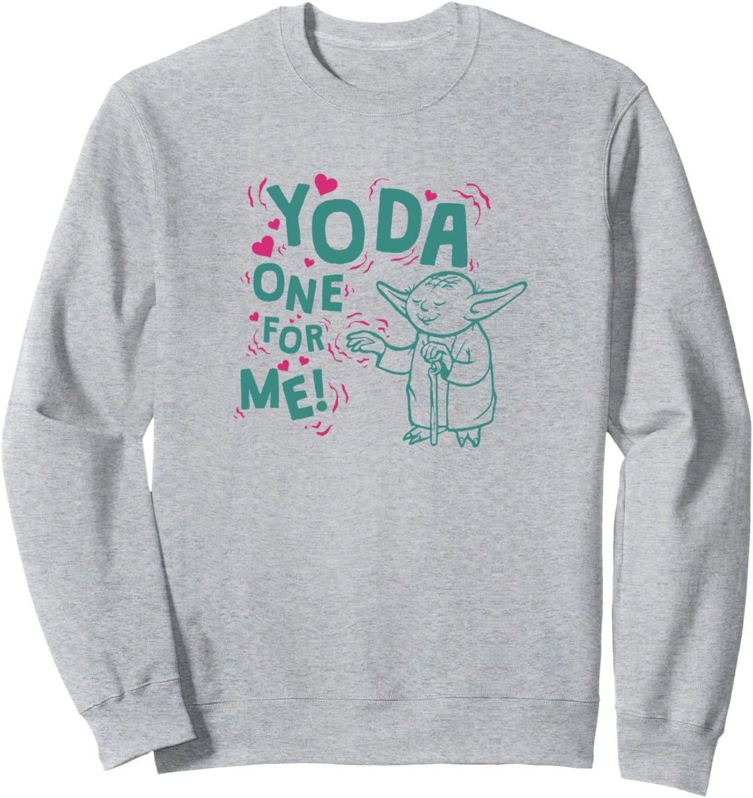 Star Wars Valentine's Day Yoda One For Me V6 Sweatshirt