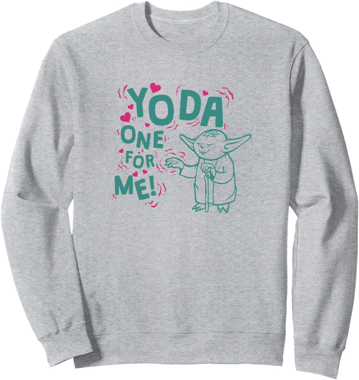 Star Wars Valentine's Day Yoda One For Me V6 Sweatshirt